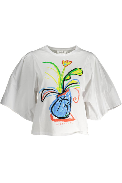 DESIGUAL WOMEN'S SHORT SLEEVE T-SHIRT WHITE
