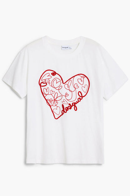 DESIGUAL WOMEN'S SHORT-SLEEVE T-SHIRT WHITE