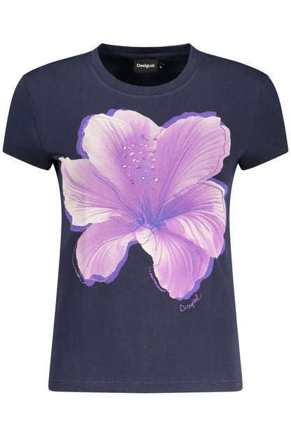T-shirt à manches courtes DESIGUAL pour femme, bleu