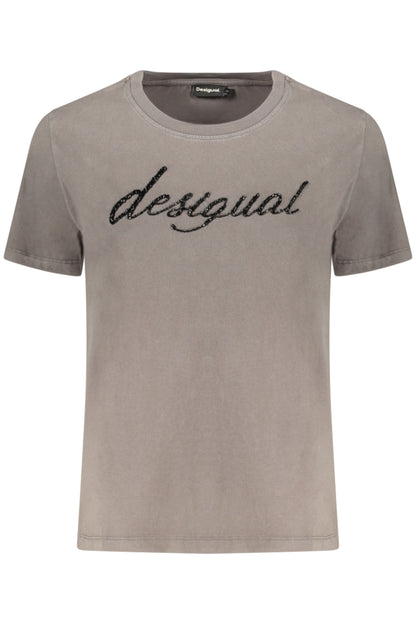 DESIGUAL WOMEN'S SHORT-SLEEVE T-SHIRT GREY