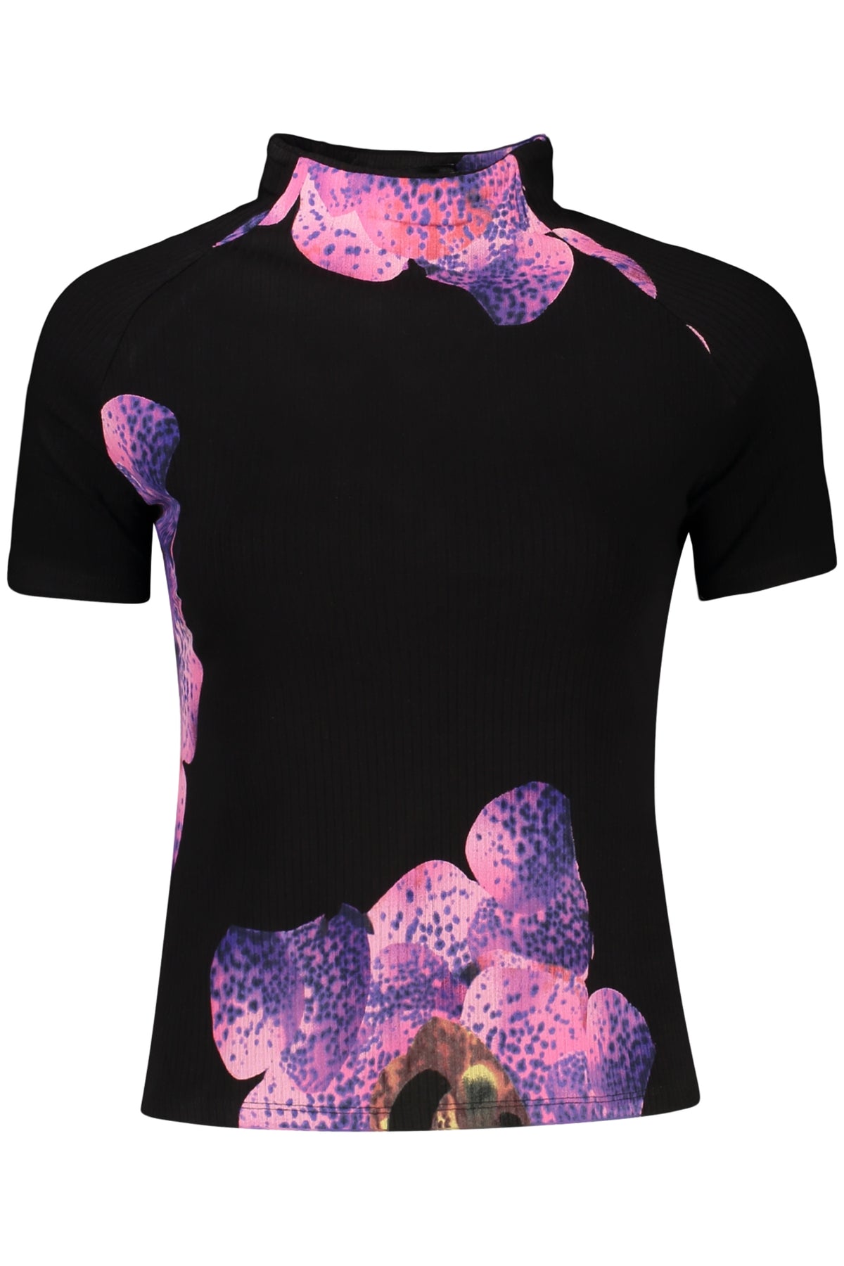 T-shirt noir à manches courtes DESIGUAL pour femme