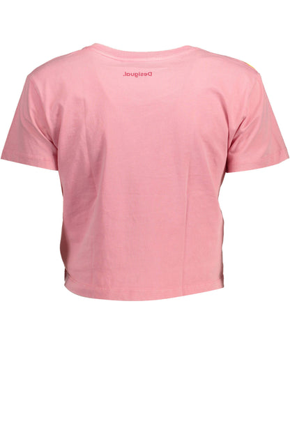 DESIGUAL WOMEN'S SHORT SLEEVE T-SHIRT PINK