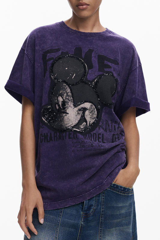 T-SHIRT À MANCHES COURTES POUR FEMME DESIGUAL VIOLET