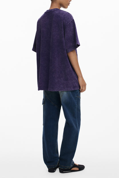 T-SHIRT À MANCHES COURTES POUR FEMME DESIGUAL VIOLET