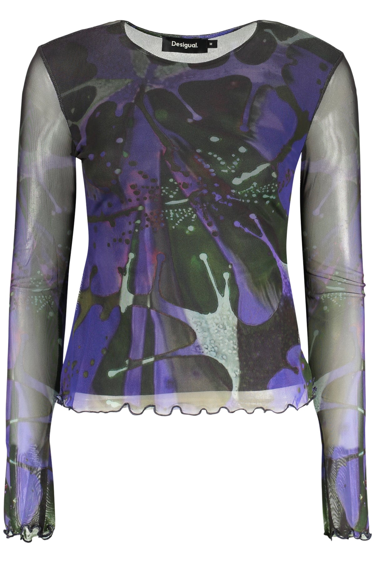 T-shirt à manches longues pour femme DESIGUAL, bleu