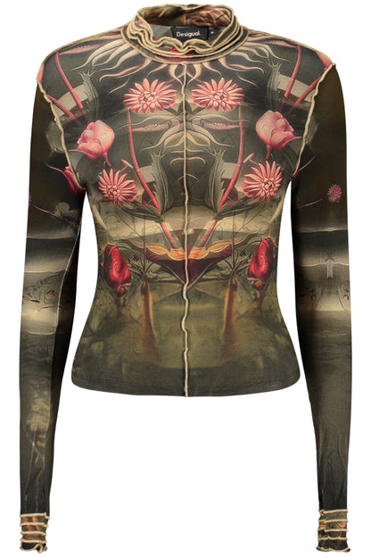 T-shirt noir à manches longues DESIGUAL pour femme