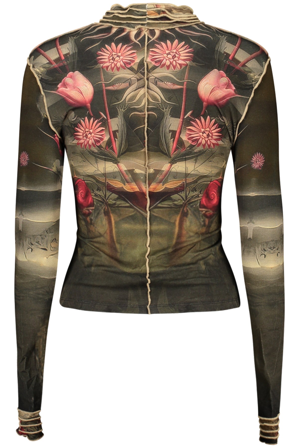T-shirt noir à manches longues DESIGUAL pour femme