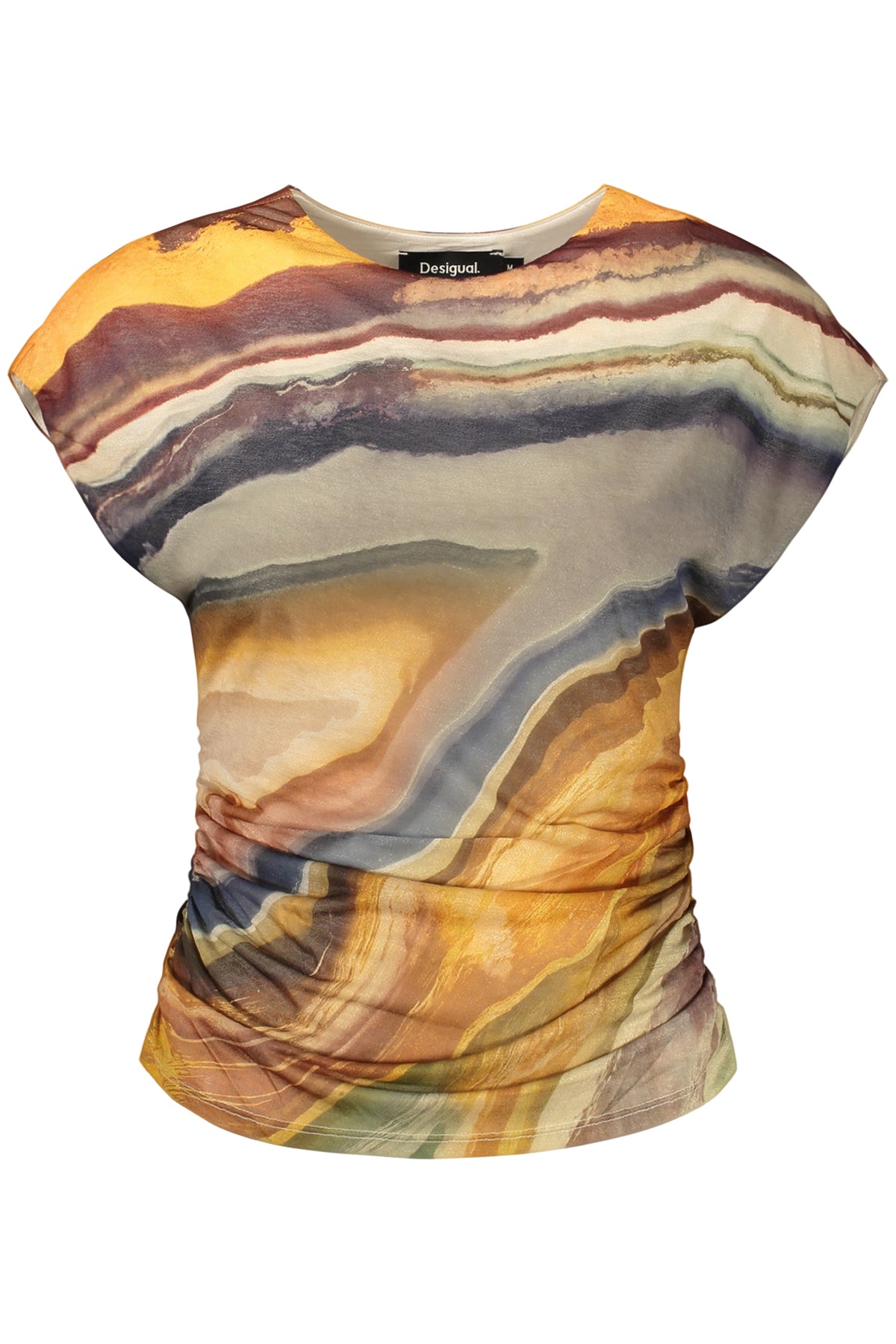 T-shirt sans manches beige DESIGUAL pour femme
