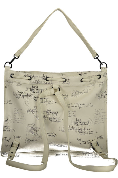 DESIGUAL WOMEN'S WHITE BACKPACK