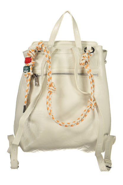 DESIGUAL WOMEN'S WHITE BACKPACK