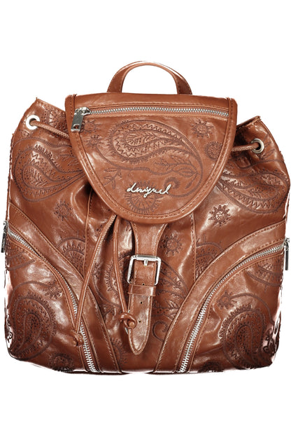 DESIGUAL WOMEN'S BROWN BACKPACK