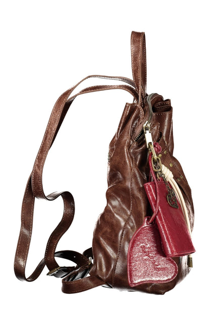 DESIGUAL WOMEN'S BROWN BACKPACK