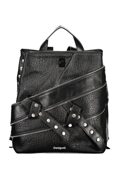 DESIGUAL WOMEN'S BLACK BACKPACK