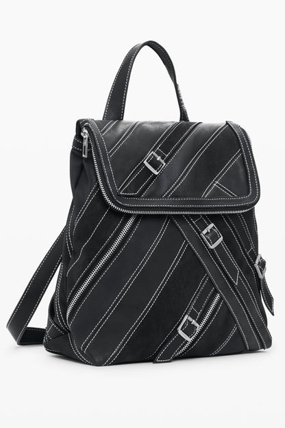 DESIGUAL WOMEN'S BLACK BACKPACK