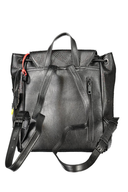 DESIGUAL WOMEN'S BLACK BACKPACK