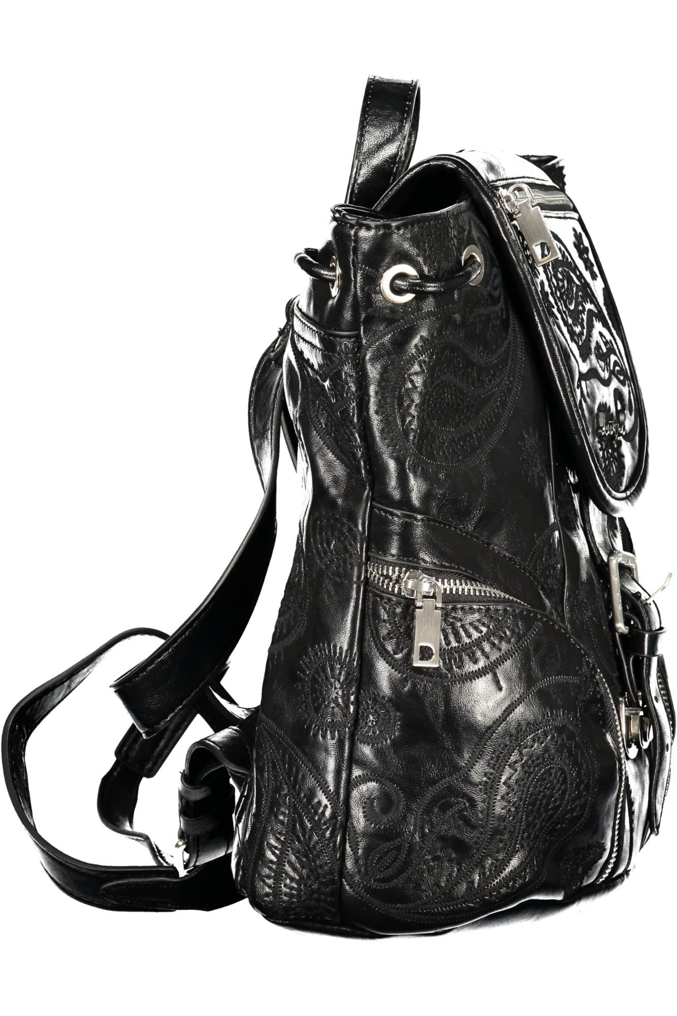 DESIGUAL WOMEN'S BLACK BACKPACK