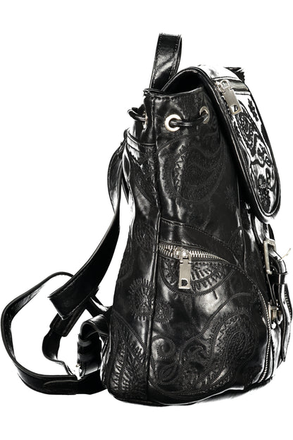 DESIGUAL WOMEN'S BLACK BACKPACK