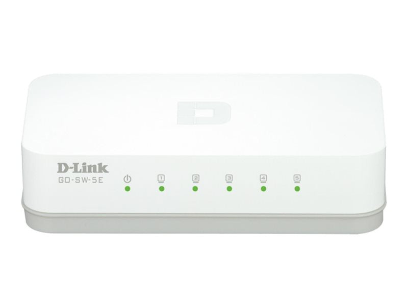 Dlinkgo 5-Port Fast Ethernet Easy Desktop Switch GO-SW-5E - Commutateur - 5 x 10/100 - Ordinateur de bureau D-Link