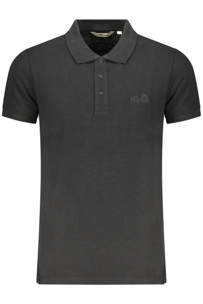ELLESSE MEN'S SHORT-SLEEVE POLO SHIRT BLACK