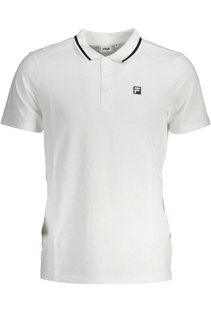 FILA MEN'S WHITE SHORT SLEEVED POLO SHIRT