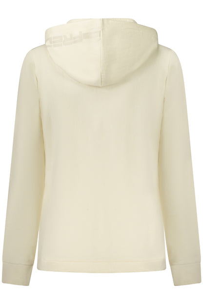 FREDDY WOMEN'S WHITE ZIP-UP SWEATSHIRT