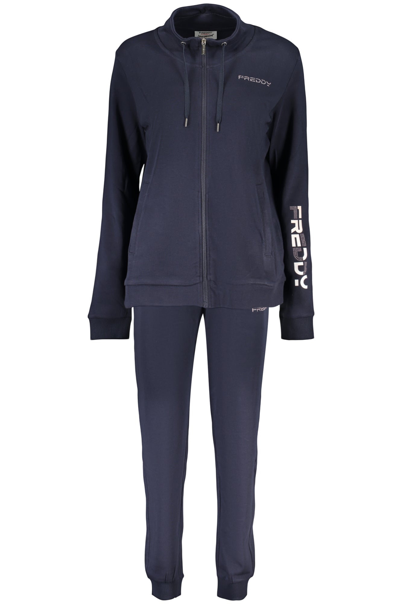 FREDDY WOMEN'S BLUE ZIP-UP SWEATSHIRT