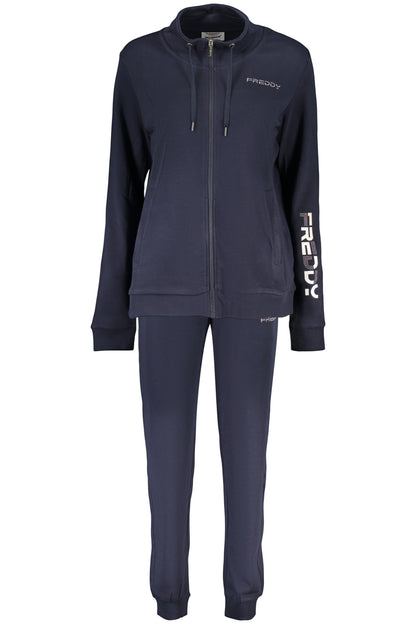 FREDDY WOMEN'S BLUE ZIP-UP SWEATSHIRT
