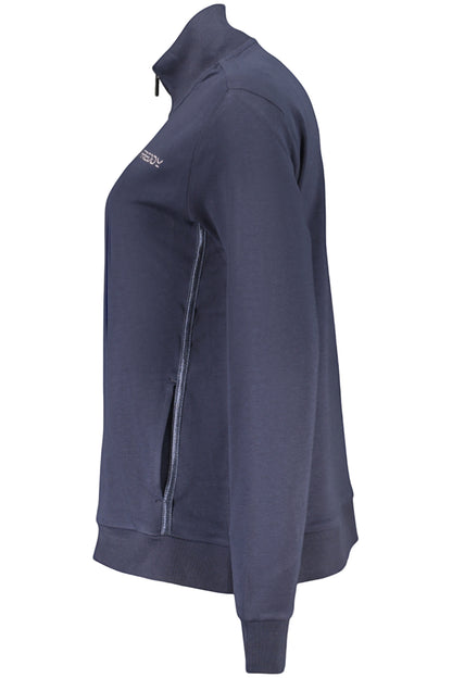 FREDDY WOMEN'S BLUE ZIP-UP SWEATSHIRT