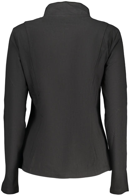 FREDDY WOMEN'S BLACK ZIP-UP SWEATSHIRT