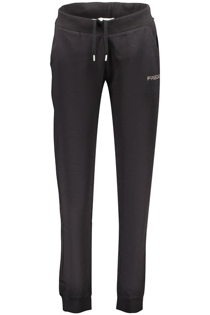 FREDDY WOMEN'S BLACK ZIP-UP SWEATSHIRT