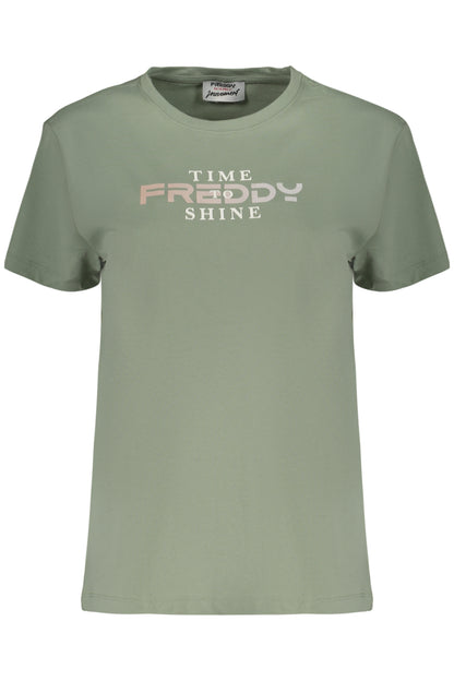 FREDDY WOMEN'S SHORT-SLEEVED GREEN T-SHIRT
