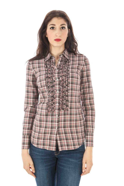 FRED PERRY WOMEN'S LONG SLEEVE SHIRT PINK