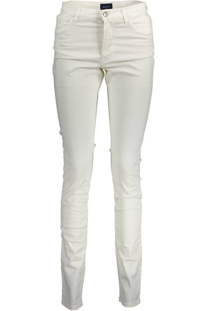 GANT WOMEN'S WHITE TROUSERS
