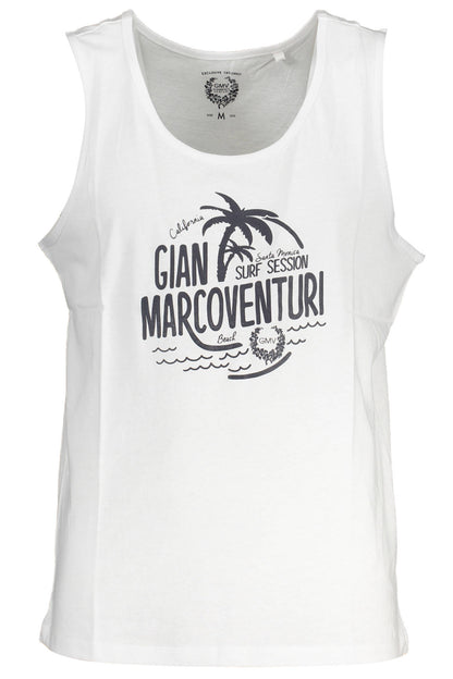 GIAN MARCO VENTURI MEN'S WHITE TANK TOP