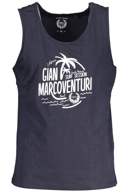 GIAN MARCO VENTURI MEN'S BLUE TANK TOP
