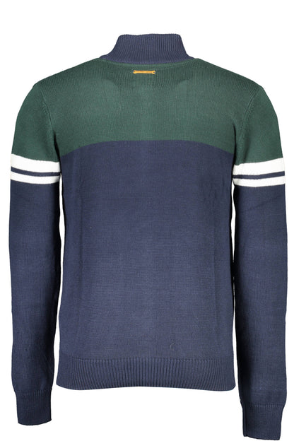 GIAN MARCO VENTURI BLUE MEN'S CARDIGAN