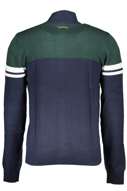 GIAN MARCO VENTURI BLUE MEN'S CARDIGAN