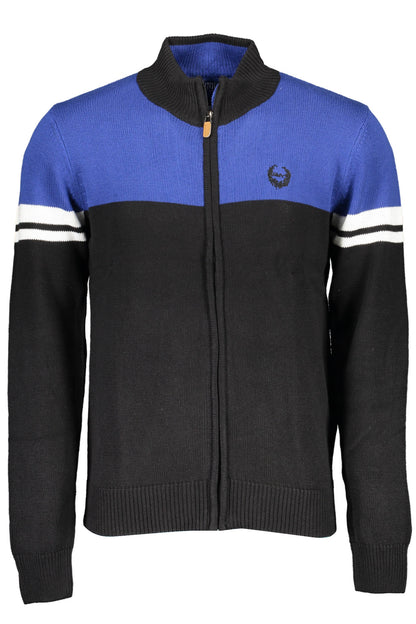 GIAN MARCO VENTURI MEN'S BLACK CARDIGAN
