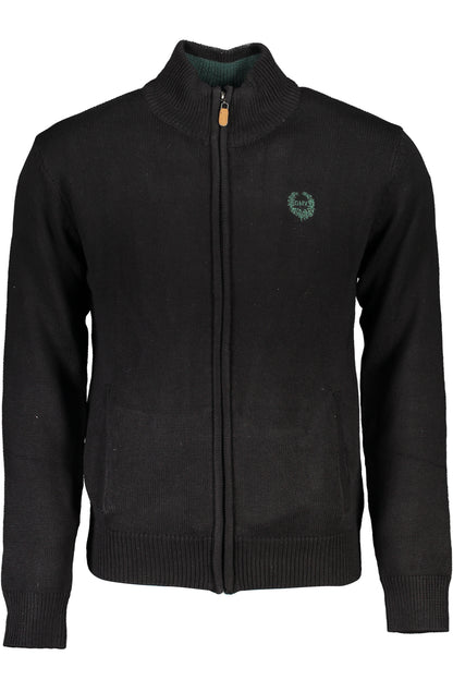 GIAN MARCO VENTURI MEN'S BLACK CARDIGAN