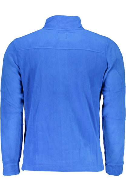 GIAN MARCO VENTURI MEN'S BLUE ZIP-UP SWEATSHIRT