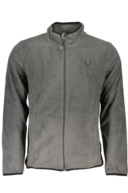 GIAN MARCO VENTURI MEN'S GRAY ZIP SWEATSHIRT