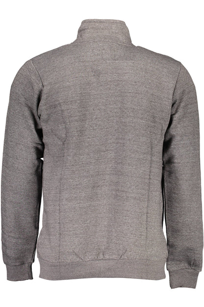 GIAN MARCO VENTURI MEN'S ZIP-UP SWEATSHIRT GREY