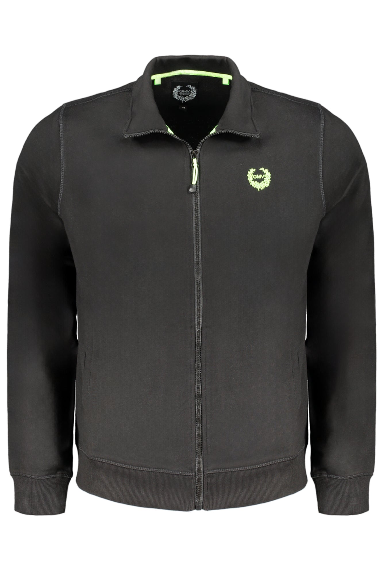 GIAN MARCO VENTURI MEN'S BLACK ZIP SWEATSHIRT