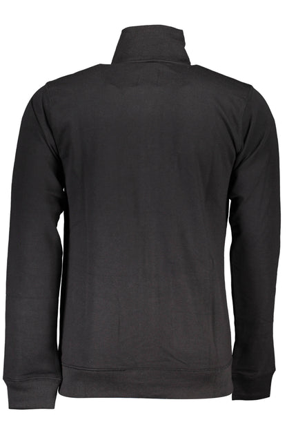 GIAN MARCO VENTURI MEN'S BLACK ZIPPED SWEATSHIRT