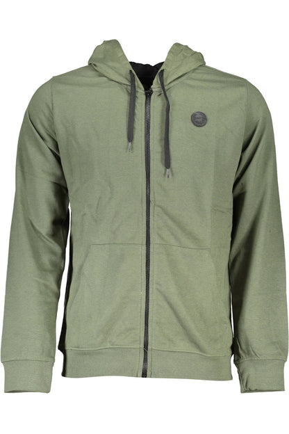 GIAN MARCO VENTURI MEN'S ZIP-UP SWEATSHIRT GREEN