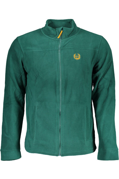 GIAN MARCO VENTURI MEN'S ZIP-UP SWEATSHIRT GREEN