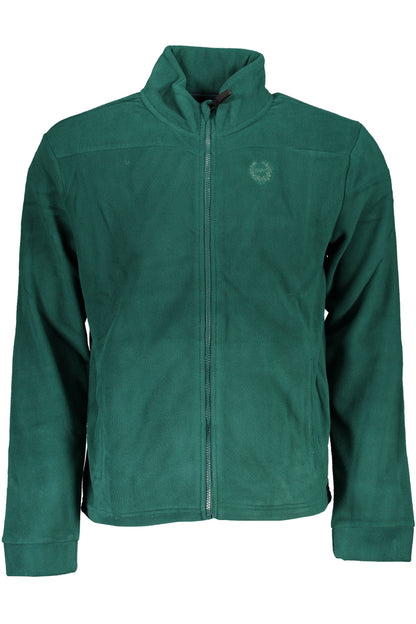 GIAN MARCO VENTURI MEN'S GREEN ZIP SWEATSHIRT