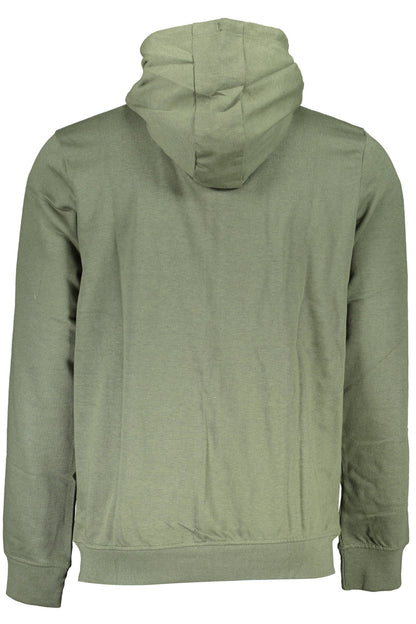 GIAN MARCO VENTURI MEN'S ZIP-UP SWEATSHIRT GREEN