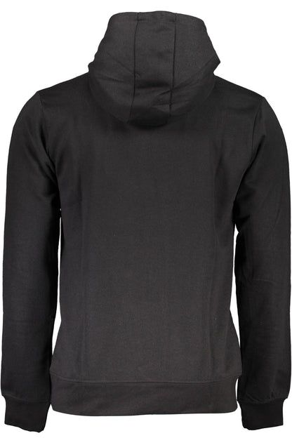 GIAN MARCO VENTURI MEN'S BLACK ZIP-LESS SWEATSHIRT