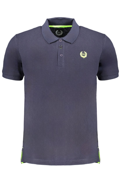 GIAN MARCO VENTURI MEN'S SHORT SLEEVED POLO SHIRT BLUE